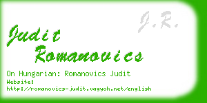 judit romanovics business card